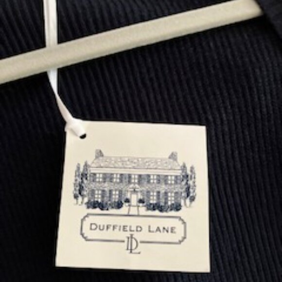 NWT Duffield Lane Cooper Sweater, Blue w/Marshmallow, Size L - Picture 4 of 5